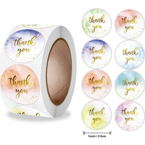 500 Pcs Thank You Stickers Seal Labels for small Business Gift Decor Baby Shower Birthdays Wedding Favors Stationery Supplies