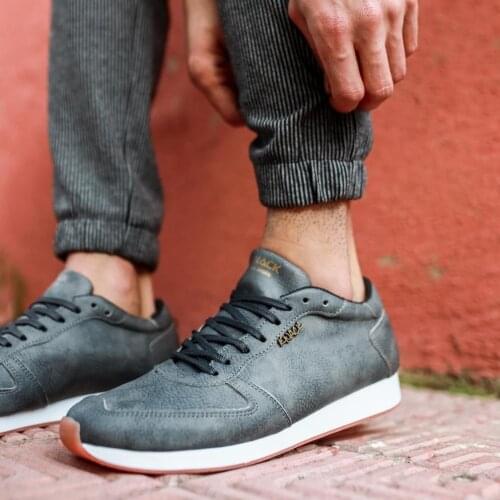 Knack Daily Shoes 002 Gray Male Seasonal Orthopedic Casual Base Style Sport Lace-Up Sneaker Spring and Summer Fashion