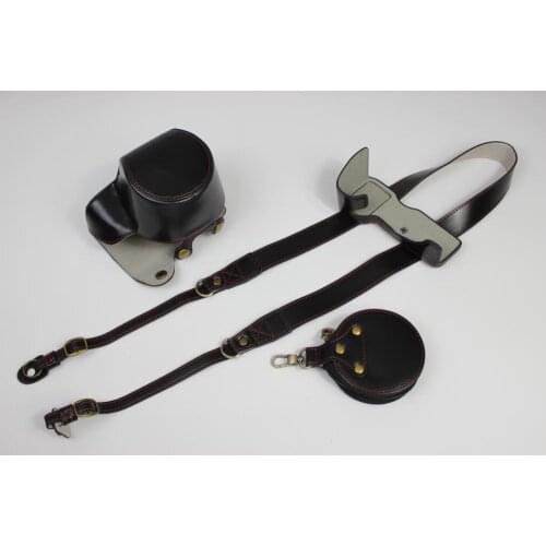 PU Leather Case Protective Cover For Sony A7C Alpha 7C ILCE-7C Camera Bag Shoulder Strap Battery Opening