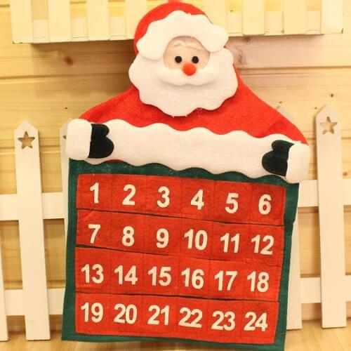 Christmas decorations Santa Claus calendar wall Advent Calendar hanging decoration