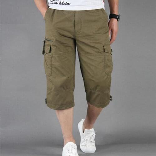 2018 New Shorts Men Brand Fashion Cotton Military Army Cargo Shorts Mens Homme Casual Trousers Leopard Camouflage Short Pants