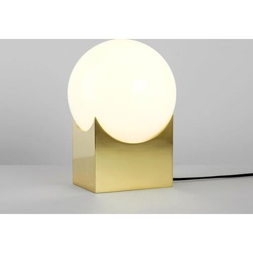 Gold/Black Led Night Lights Fixtures Bedside Lamp Glass Ball Bedroom Table Desk Decoration Night Lamp Power Supply Free Shipping