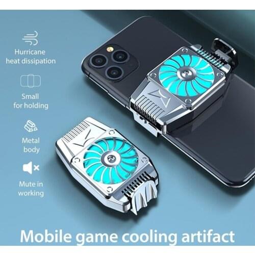 Universal Mobile Phone Cooling Fan Portable Game Funcooler Mini Usb Phone Cooler Backlight Radiator For Iphone Xiaomi Smartphone