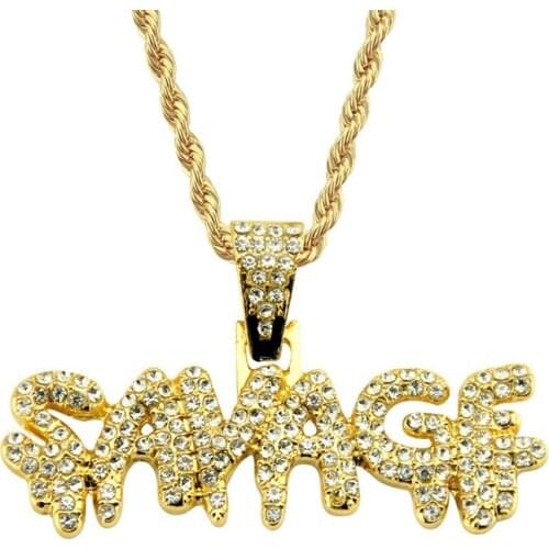 Hip Hop Letter Pendant Necklace Jewelry For Men Drop Shipping In Stock