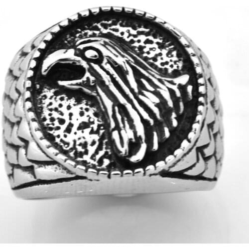 FANSSTEEL Stainless steel jewelry wings eagle ring FSR20W51