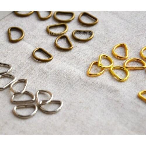 500pcs Vintage Metal D ring 1cm buckles garment clothes DIY Needlework Luggage Sewing handmade Bag purse buttons AU181