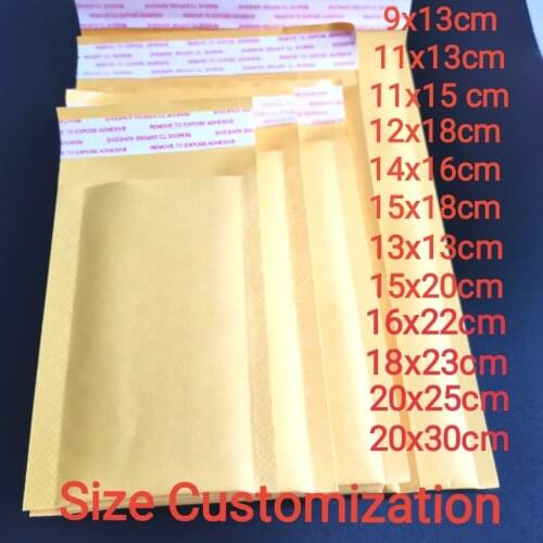 Yellow Kraft Paper Bag For Packing Pouch Gift Bags Self Seal Shipping Bubble Envelope Courier Storage Bags Jewelry Bag Wholesale