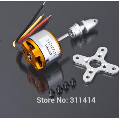 2pcs/lot A2212 Brushless Motor 1000KV 13T For RC F450 F550 Aircraft Plane Multi-copter Brushless Outrunner Motor + Free Shipping