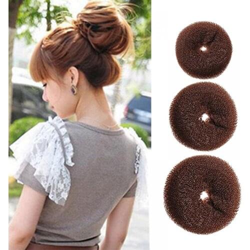 3 Size Fashion Women Magic Shaper Donut Hair Ring Bun Hair Styling Tools Accessories Hair Braiders Tools For Lady Hair Bun Make