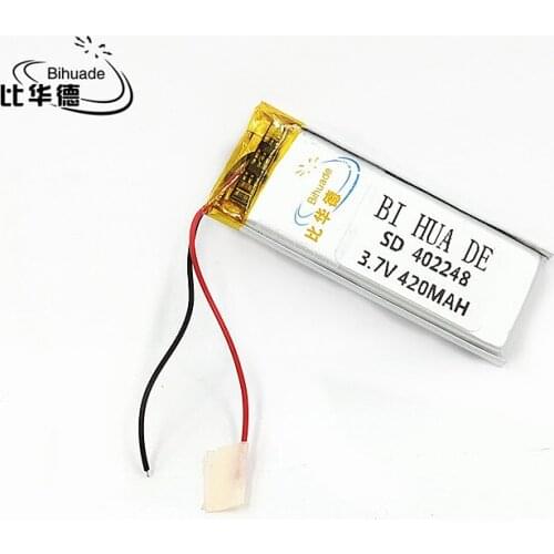 5pcs [SD] 3.7V,420mAH,[402248] Polymer lithium ion / Li-ion battery for TOY,POWER BANK,GPS,mp3,mp4,cell phone,speaker