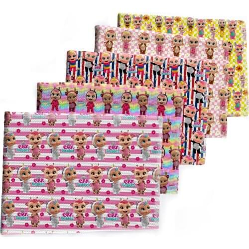 50*145cm Cartoon Doll Bullet Textured Cry Baby Liverpool Patchwork Tissue Kids home textile