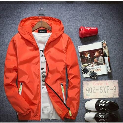 7XL 2020 Plus Size 9XL Hooded Mens Autumn Spring Casual Thin Mens And Coats Blue Bomber Jackets Men Coat FYY200