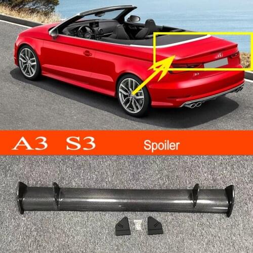 A3 S3 Convertible Carbon Fiber Car-styling Sporty Rear Boot Wing Spoiler for Audi A3 S3 Convertible 2-Door