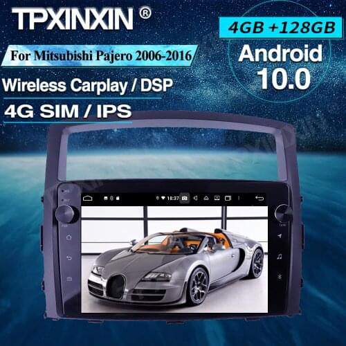 Android Car Radio 4+128G For Mitsubishi Pajero 2006+ Wireless Carplay Car Multimedia Player Headunit Audio Radio Navigtion DSP