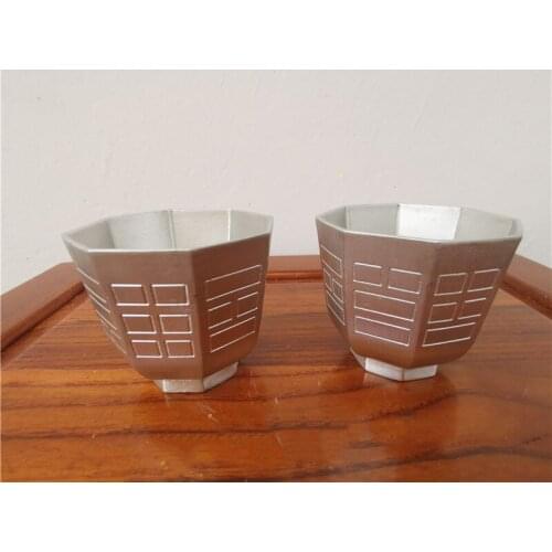 Pure tin cup, eight trigrams water bowl, Taoist water purification cup, Taoist supplies, magic tools, water supply cup, wine cup