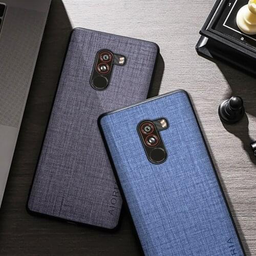 Fabric Silicone Case For Xiaomi Pocophone F1 Soft TPU Bumper Back Cover For Xiaomi Poco F1 Case Funda