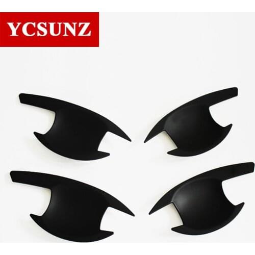 2019 For Mitsubishi L200 Black Door Handles Inserts Trim For Mitsubishi L200 Triton 2015 -2019 Pickup L200 Handle Bowls Ycsunz