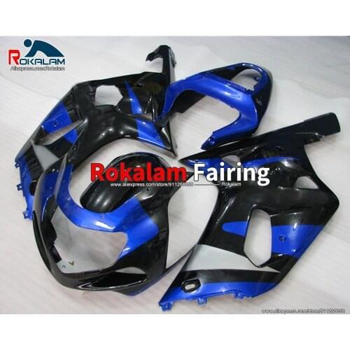For Suzuki K1 GSXR600 GSXR750 2001 2002 2003 GSXR-600 GSXR-750 01 02 03 Black Blue Motorcycle Fairing Kit (Injection Molding)