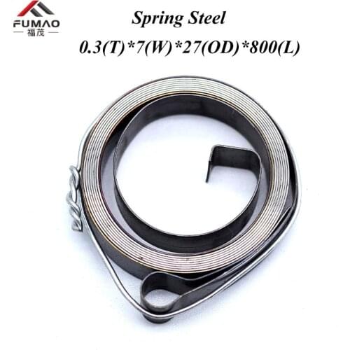 Customized Flat Spiral Clock Style Small Spring Steel constant spring 0.3x7x27x800mm
