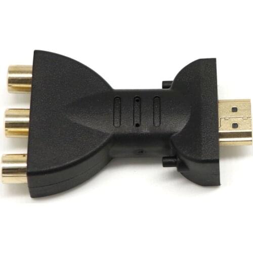 Composite AV Video Adapter Converter HDMI-compatible Male to 3 RCA Female