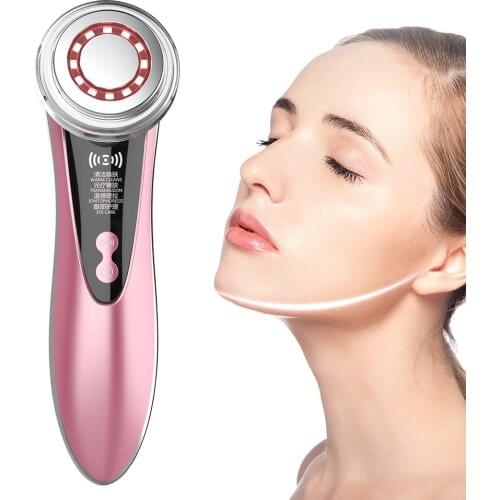 Beauty Machine Facial Mesotherapy Electroporation EMS Face Lifting Tightening Anti Aging Galvanic LED Skin Care Face Massager