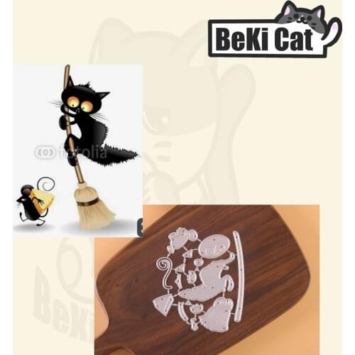 Pretty cat interesting Cutting Dies Stencils for DIY Scrapbooking photo album Decorative DIY Paper Cards