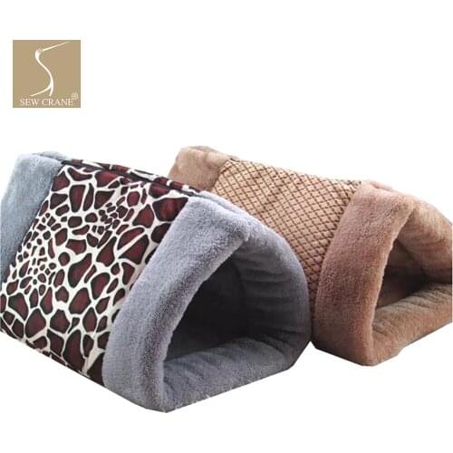 SewCrane 2 in 1 Pet Bed Sun Shelter House Rectangular Dog Crate Mat Pupy Cat Sleeping Plush Blanket