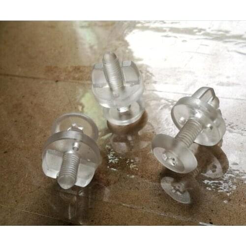 M5x25 Exhibition display cabinet screw wing nut transparent lock M5 PC plastic Cluster bolt fastener bolt big flt thin head