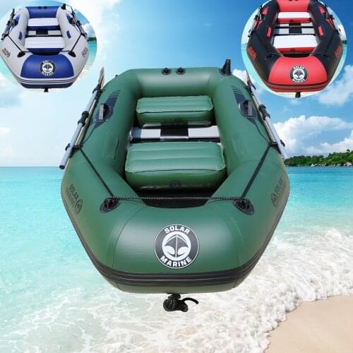 2-3 Person 230 CM Inflatable Boat Fishing Kayak With Wooden Floor Canoe Suit For Adults And Kids Outdoor Water Entertainment
