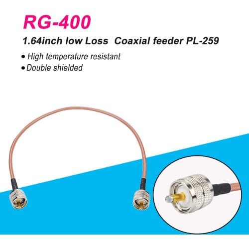 Low Loss Coaxial Feeder Cable PL259 RG-400 Extension Cord Wire Line for Mobile Radio Antenna Aerial Auto Radio