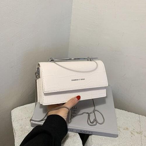 New Small Square Bag Ladies Shoulder Bag Fashion Small Handbag Stone Pattern Chain Bag Messenger Bag Pu Wallets And Mobile Bags