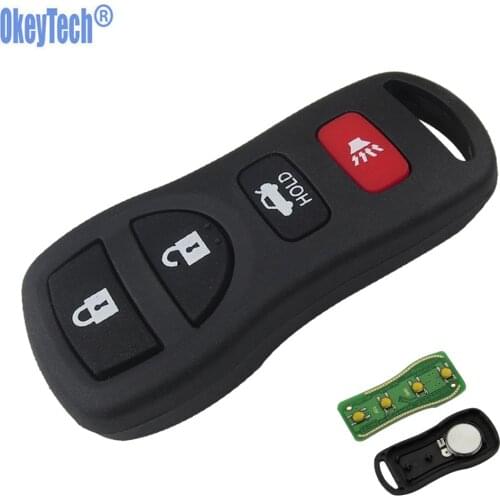 OkeyTech For Nissan Tiida Frontier Murano Armada Pathfinder 2002-2008 Replacement 3+1 Button315Mhz Radio Wave Control Remote Key