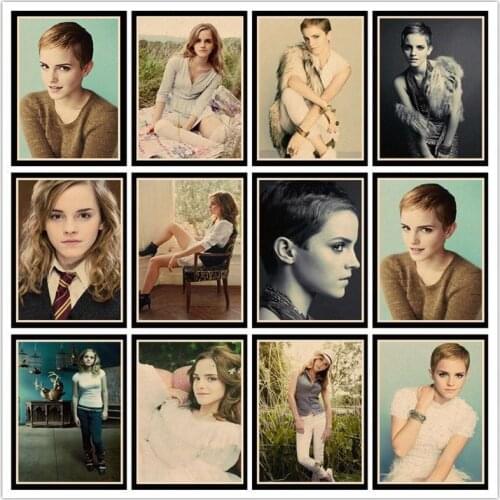 Perfect JL Emma Watson Vintage Posters For Home/Bar/Living Decor kraft Paper high quality poster wall sticker HBA10