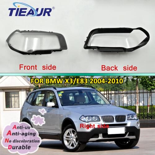 Headlight Clear Shell for X3 E83 Headlamp Transparent Glass Lens Cover 04-10 Auto Cover-Shell Replacement DIY