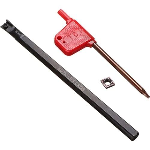 S07K-SCLCR06 Boring Bars + CCMT0602 Carbide Inserts + Key CNC Lathe Tools