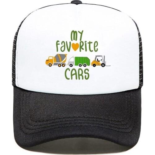 I Love Trash Garbage Trucks Youth Adjustable Mesh Hats Baseball Trucker Cap for Boys Girls Men Women Mesh Cap Snapback Wholesale
