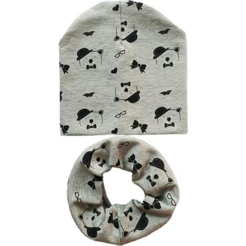 New Graffiti Universe Cotton Hat for Boys Girls Outdoor Warm Beanies Toddlers Kids Head Cover Infant Neck Scarf Baby Cap Sets