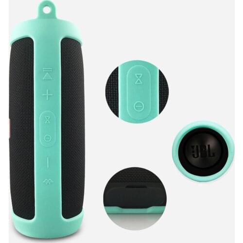 Silicone Sling Cover Case for JBL Charge 3 Portable Soft Protective Cover for JBL Charge3 Bluetooth Speaker Black Green Red Blue
