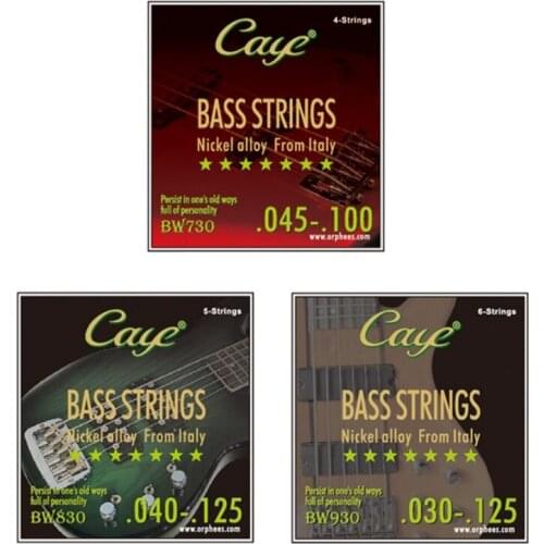 Guitar Strings Caye Crossing 4/5/6 String Electric Bass Guitar Strings Hexagonal Steel Core
