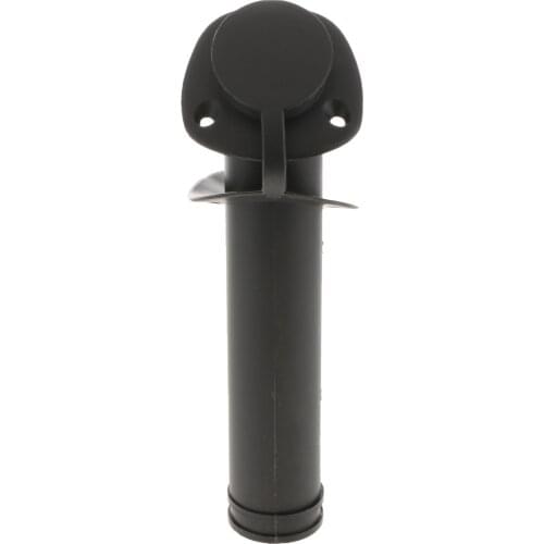 Light Weight Flush Mount Fishing Boat Rod Holder ( 30° ), with PVC Cap for Kayak Boat Canoe Fishing Accessory Black