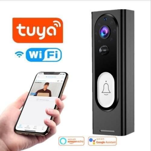 Wireless Wi-Fi Tuya Casa Inteligente Wall Mounted Video Eye Doorbell Camera Motion Detection Video Intercom for Apartment/ Home