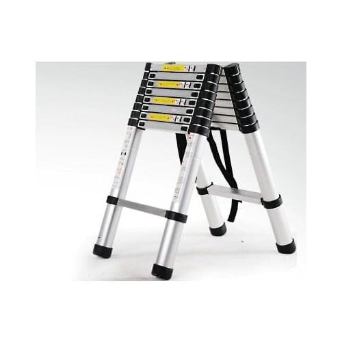 1.4m retractable folding aluminum herringbone ladder, multi-purpose home/library/engineering ladder