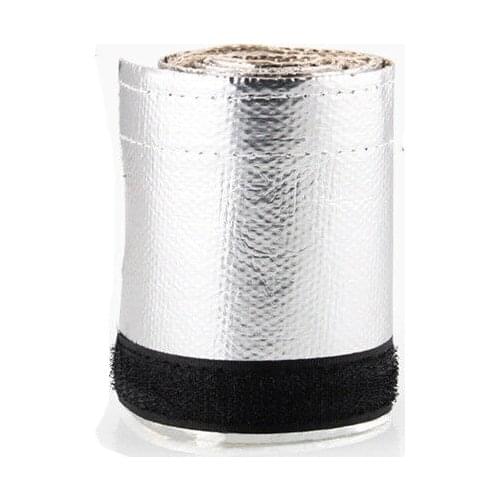 1m 1/2\"(12mm)Sound Insulation Pad Metal Heat Shield Thermal FirSleeve Insulated Wire Hose Cover Wrap Loom Tube Aluminum
