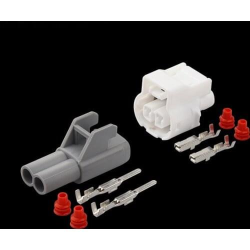 100SETS Kits 2 Pin Way Sealed Automotive Wiring Harness Connector Plug 2 Hole With Terminal PP1516601/1516504