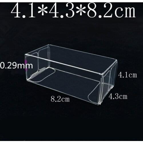 100Pcs/Lot 4.1*4.3*8.2CM Transparent PVC Small Car Mold Display Folding Boxes/Birthday and Party Gifts Packing Clear Match Box