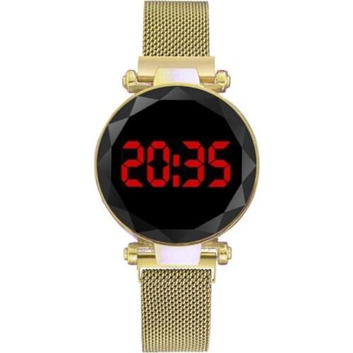 100pcs/pack Wristwatch Ladies LED Digital Magnetic Watch Hot Sale Wristwatch Beauty Ladies Watch Factory Wholesale Clock