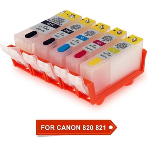 5PCS PGI820 CLI821 Cartridge With ARC Chip For Canon PIXMA iP3680 iP4680 MP545 MP628 MP988 MX638 MX868 MX876 Printer
