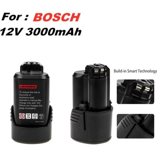 10.8V 12V 3.0Ah 3000mAh Li-ion Rechargeable Battery pack replace for BOSCH cordless Electric screwdriver BAT411 BAT412 BAT412A