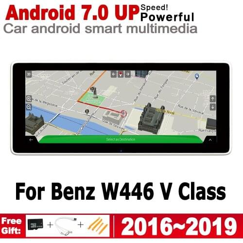 Android 7.0 up IPS car player For Mercedes Benz W446 V Class 2016~2019 NTG original Style HD Screen Autoradio gps navigation map