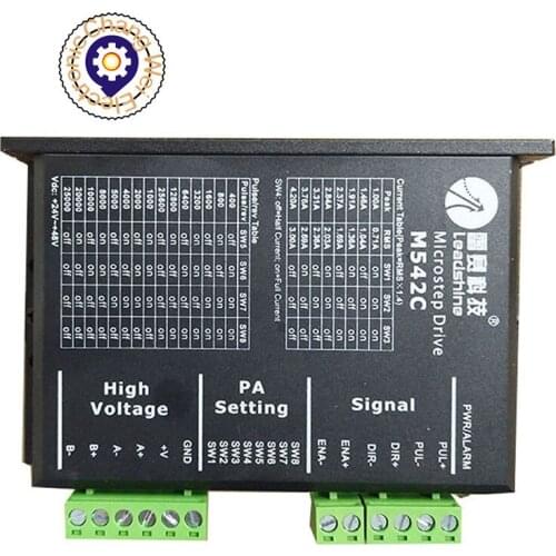 M542C Leadshine 2Phase stepper motor driver M542C input voltage 24-48VDC current 1.0-4.2A 57 stepper motor driver